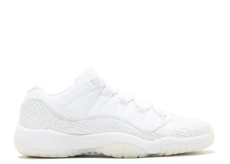 حذاء رياضي AIR JORDAN 11 RETRO LOW PREMIUM GS 'FROST WHITE'، باللون الأبيض