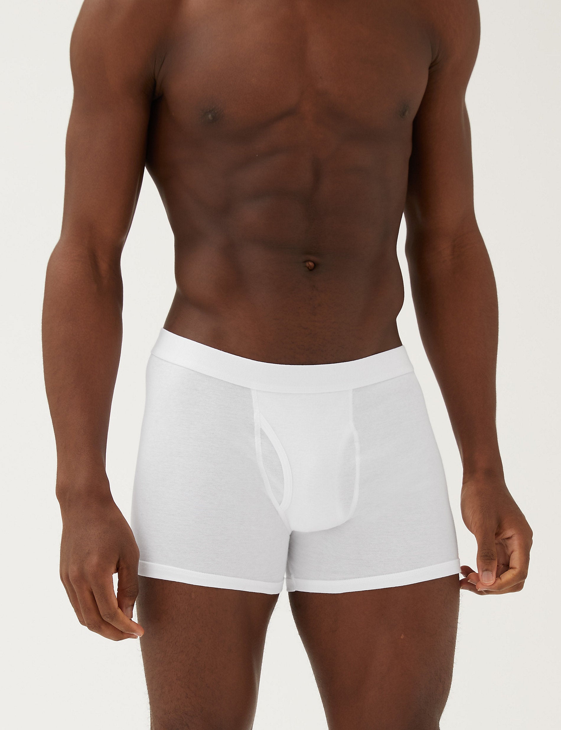 5 pcs. Marks & Spencer Cool & Fresh pure cotton swimming trunk, white