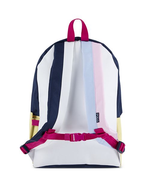 Polo Ralph Lauren Color Block Polo Kids Backpack, White