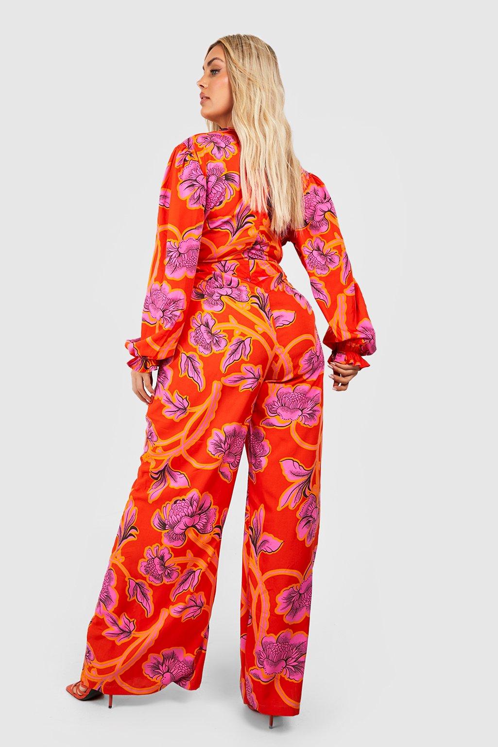 Boohoo jumpsuit, multicolor