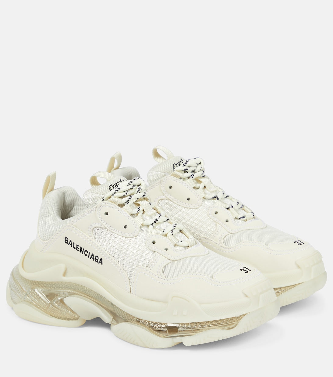 حذاء رياضي Triple S من Balenciaga باللون الأبيض