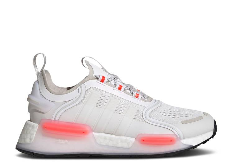 حذاء رياضي Adidas NMD_R1 V3 J 'WHITE SOLAR RED' باللون الأبيض