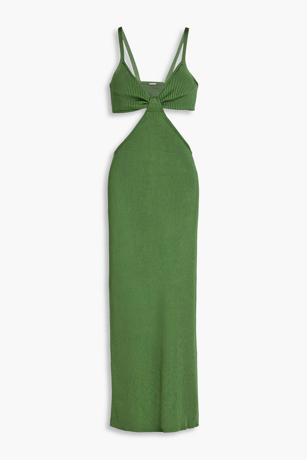 Serita CULT GAIA Ribbed Cutout Midi Dress, Green