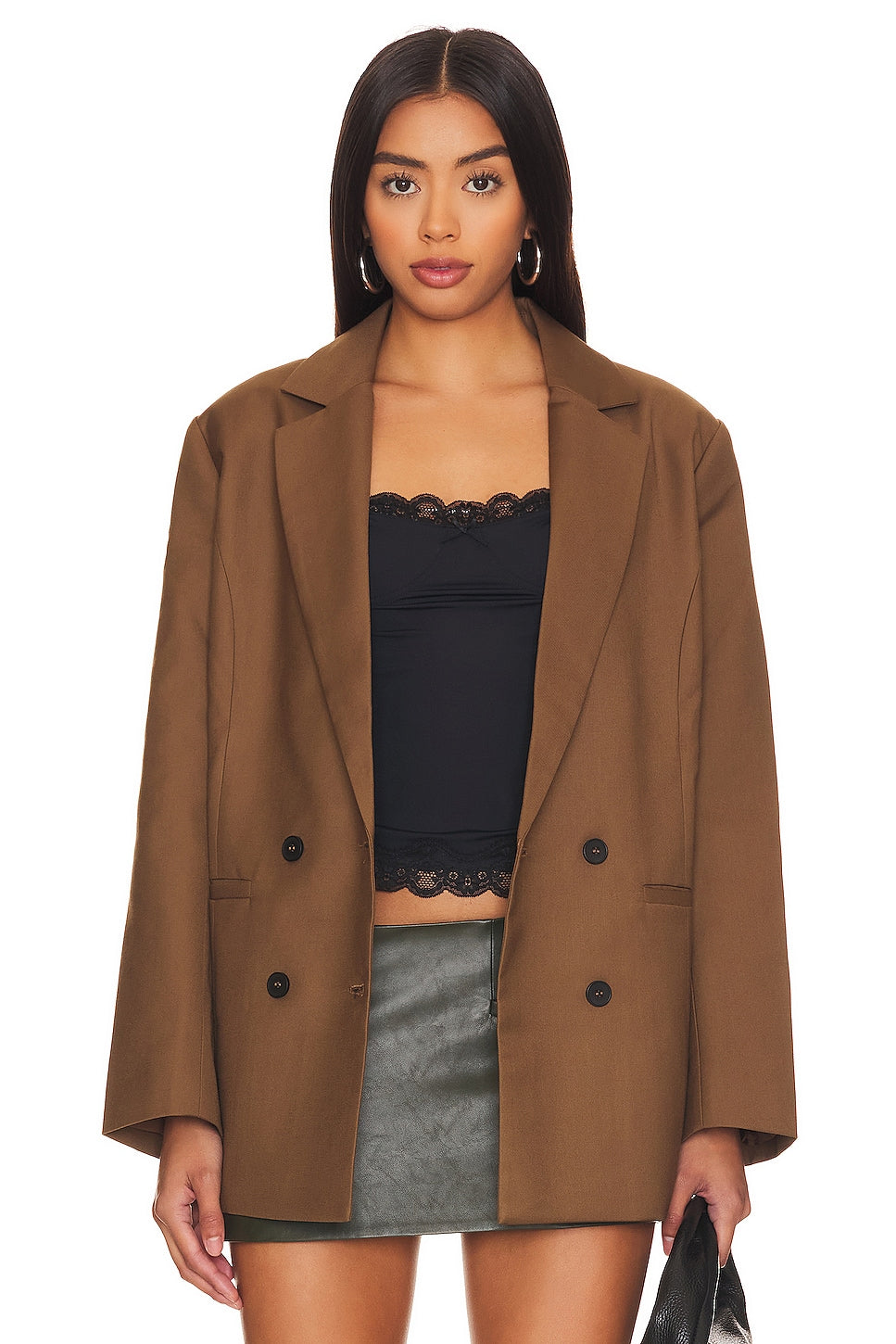 LIONESS Wyoming Blazer, Chocolate