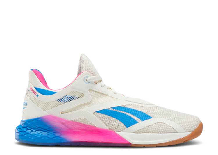 حذاء رياضي Reebok WMNS NANO X 'WHITE PROUD PINK BLUE' باللون الأبيض