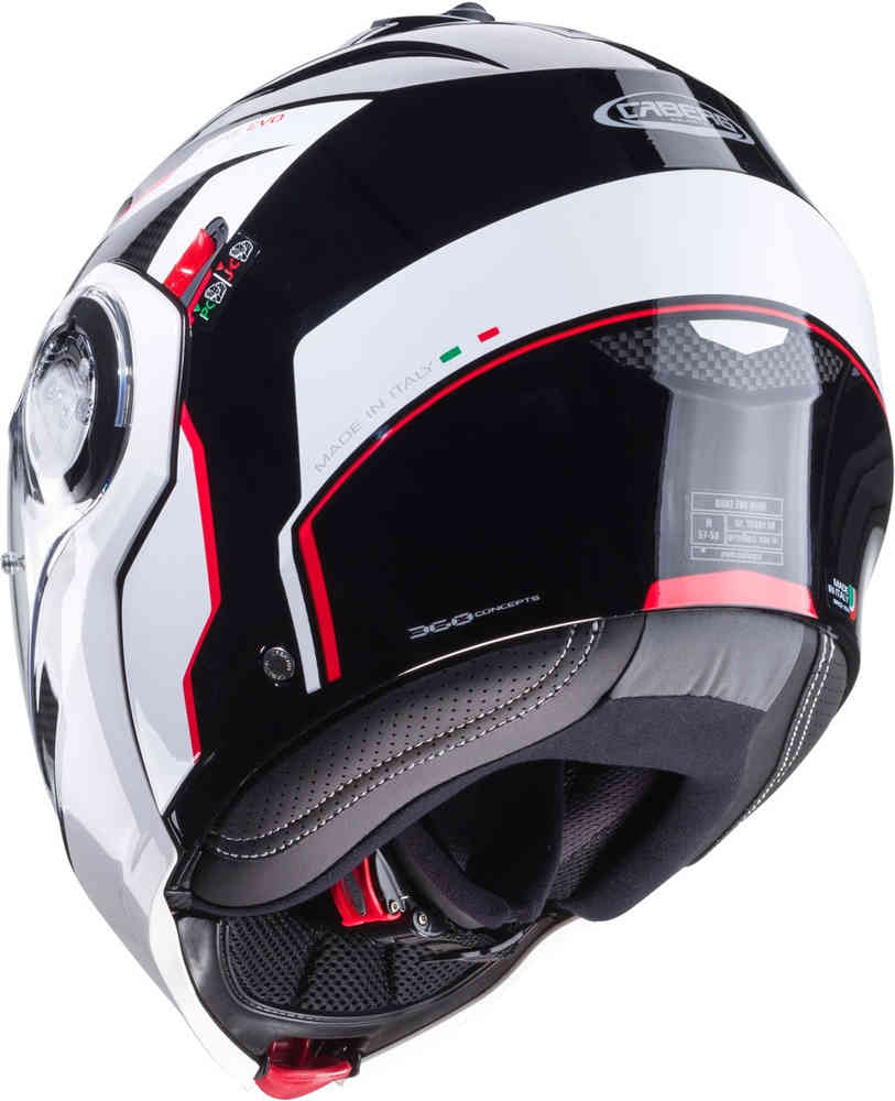 Duke Evo Move Caberg Helmet, Black/White/Red