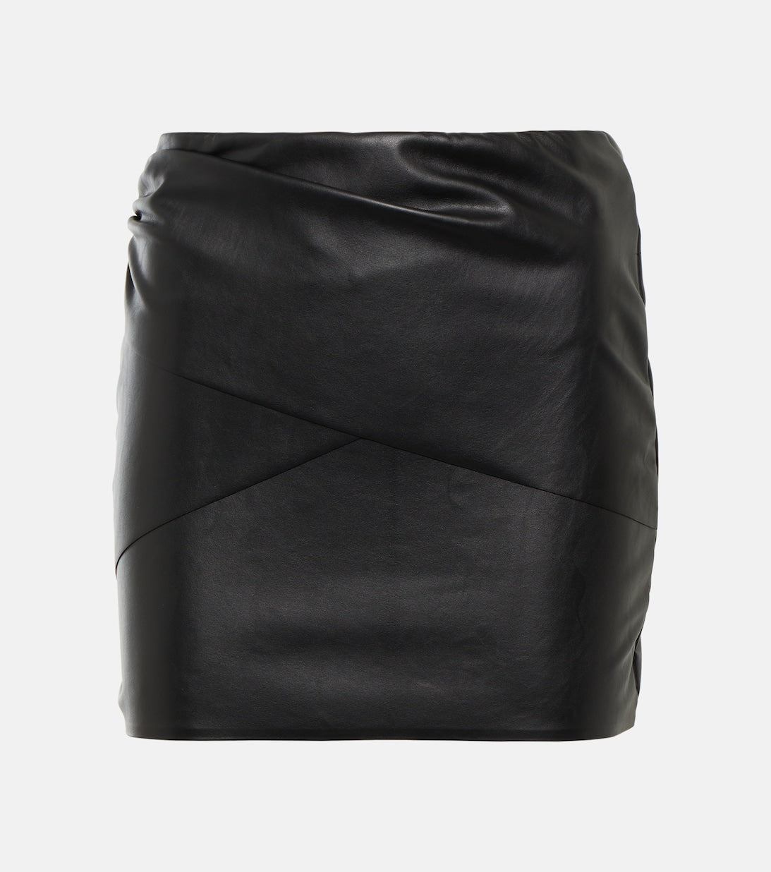 Faux leather miniskirt in collaboration with N21 WOLFORD, black