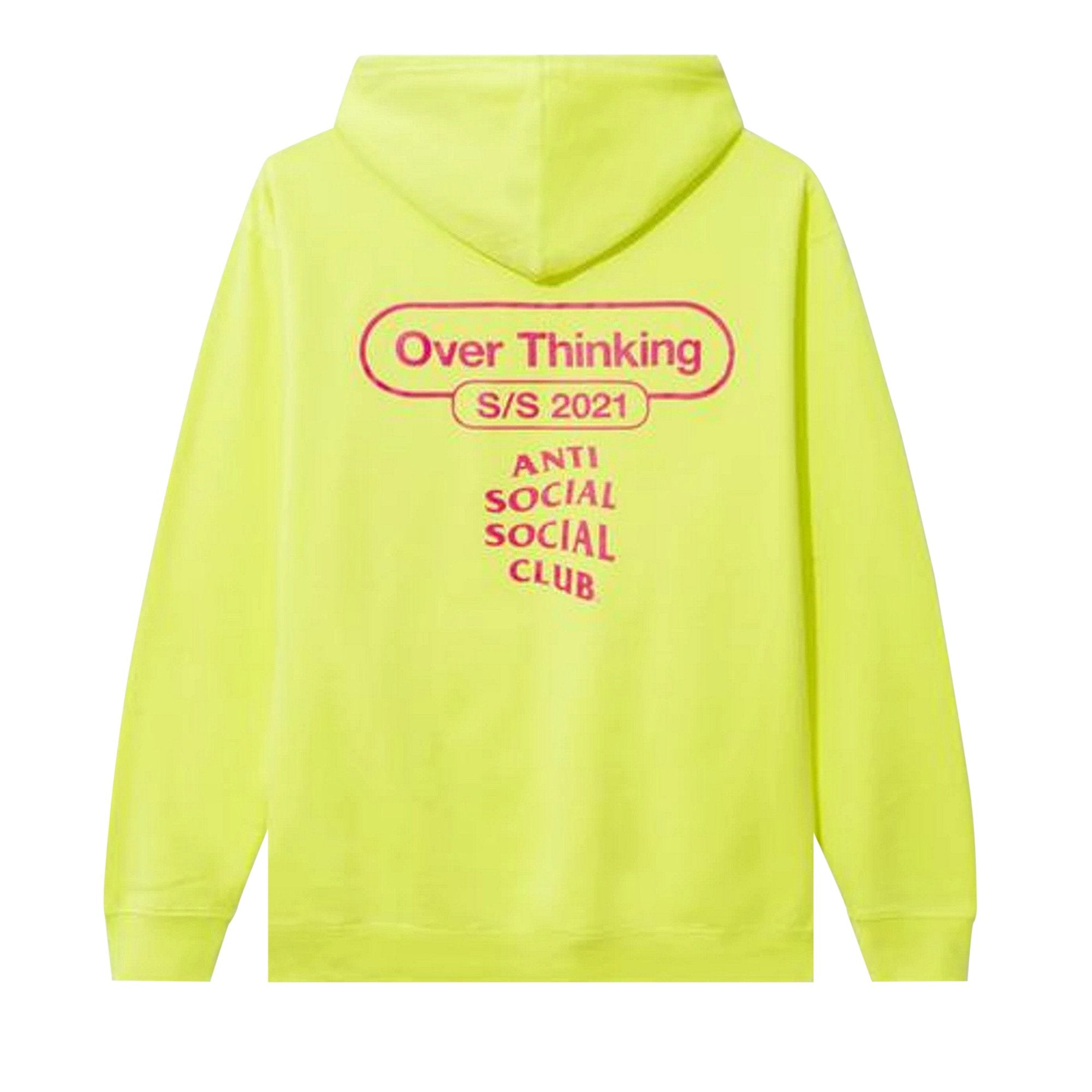 Anti Social Social Club thinks about sweatshirt 21 Neon Green