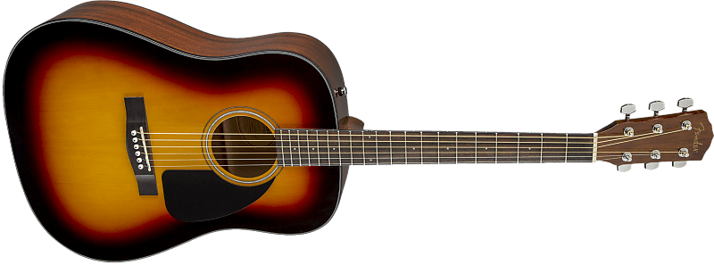 جيتار أكوستيك Fender CD-60 V3 مع لوحة مفاتيح من خشب الجوز 2018 - 2019 Sunburst