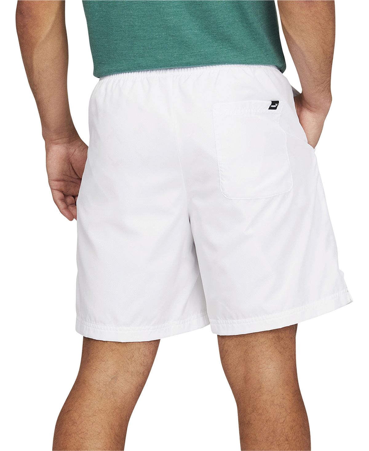 Puma Men's Essentials+ Embroidered Logo Moisture-Wicking 7" Drawstring Shorts