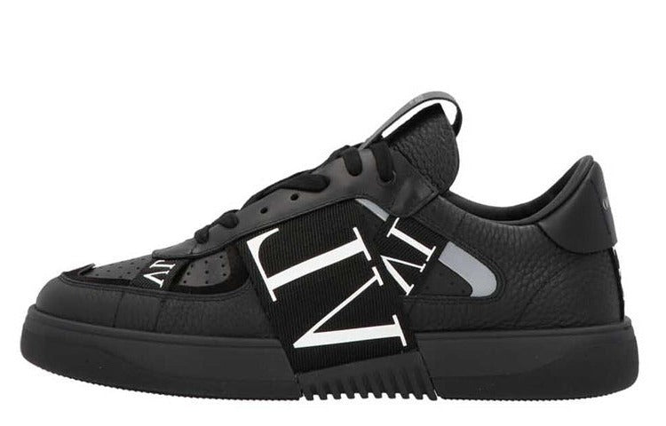 Valentino Low-Top Sneakers, Black/White