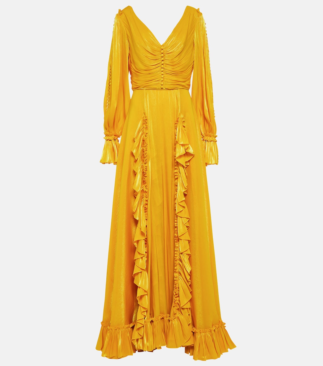 Ruffle dress COSTARELLOS, yellow