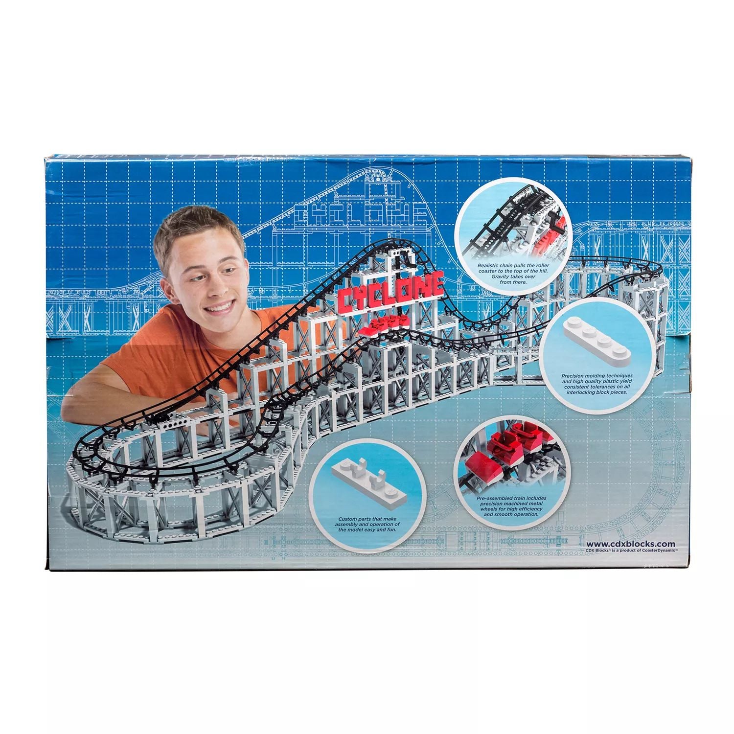 CDX Blocks Brick Construction Cyclone Roller Coaster Building Set CDX Blocks