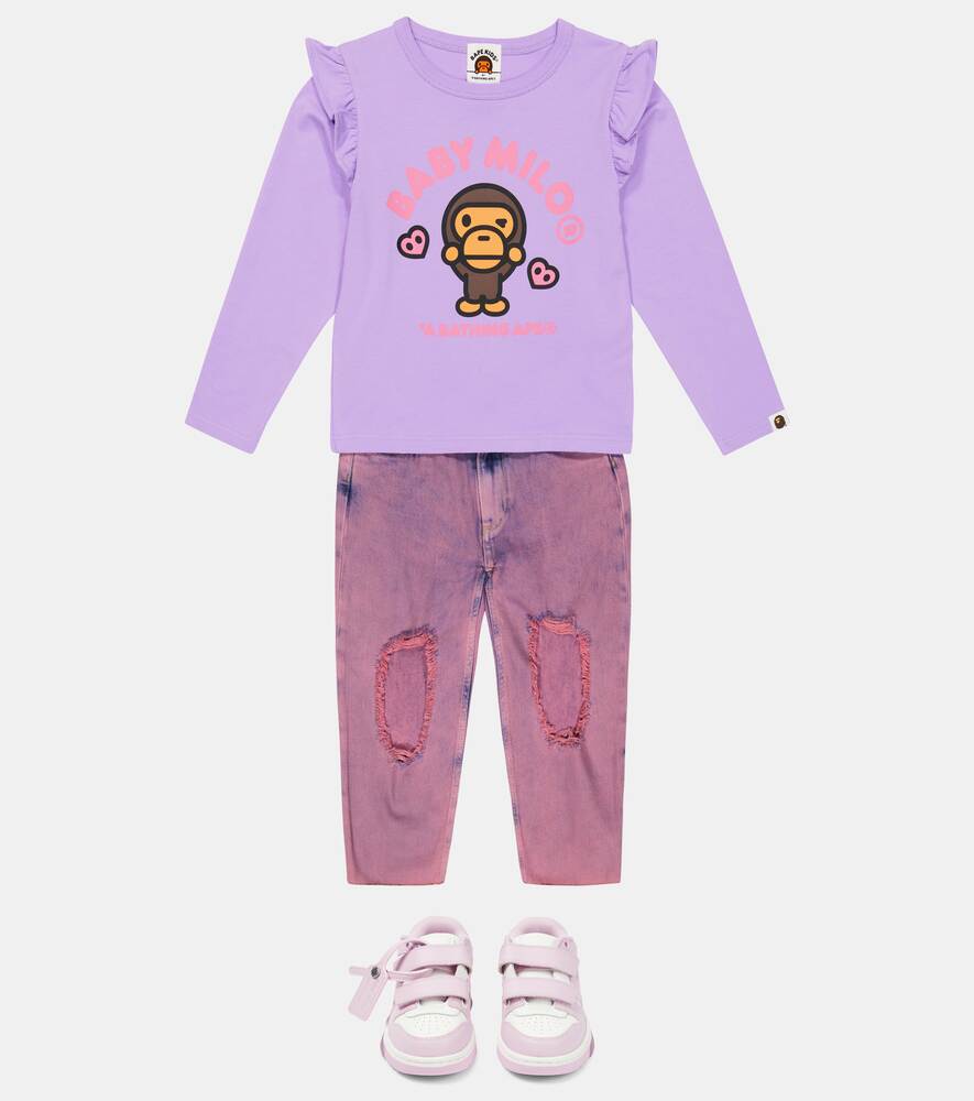 BAPE Cotton Jersey Baby Milo Top, Purple