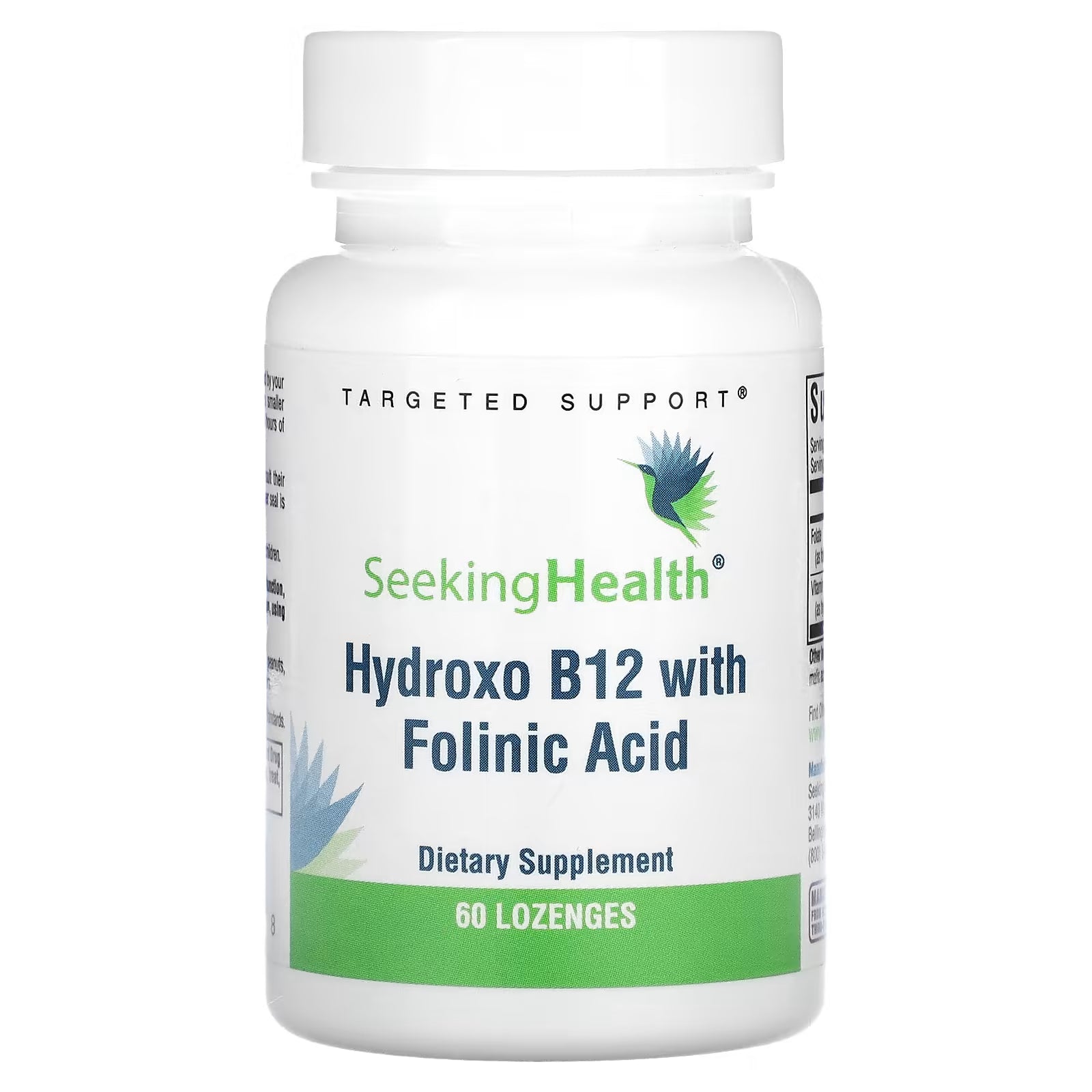 مكمل غذائي Seeking Health Hydroxo B12 مع حمض الفوليك، 60 قرصًا