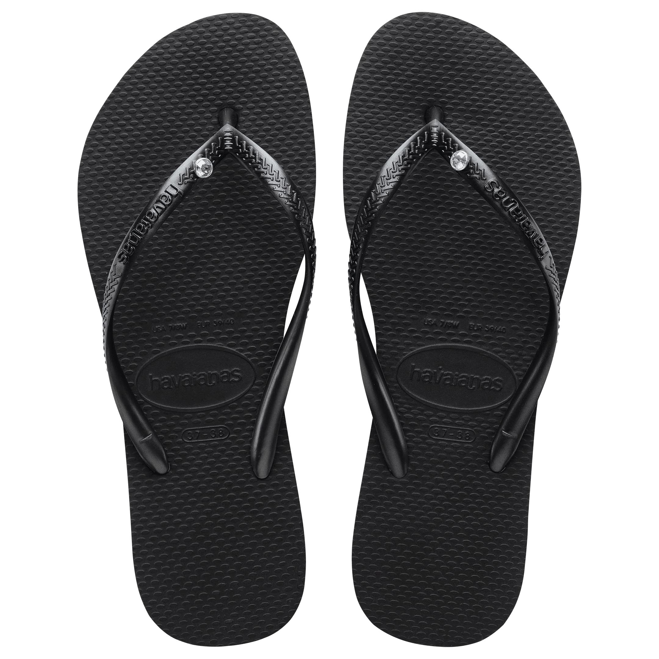 Sandals Havaianas Slim Crystal SW II Flip Flop Sandal, black