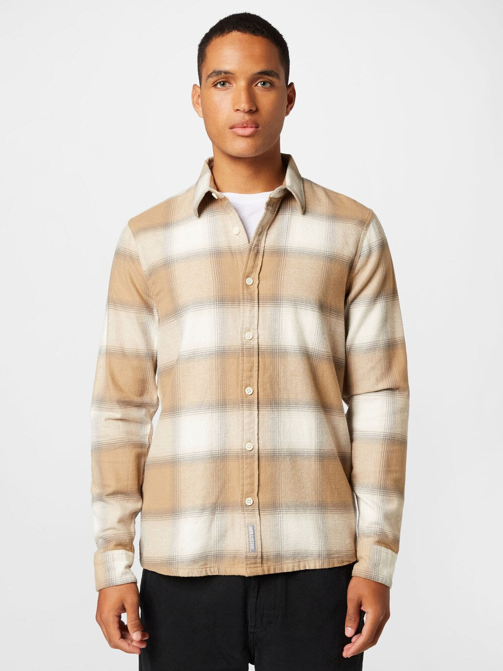 Hollister HOLIDAY Regular Fit Button-Up Shirt, Sand