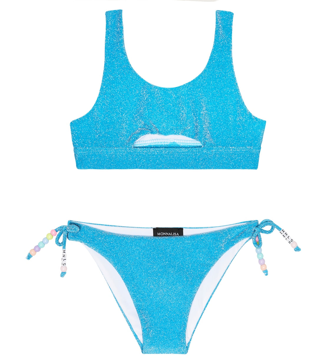 Bikini with lurex Monnalisa, blue