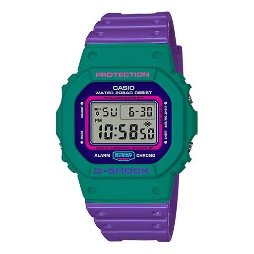 CASIO G-Shock Square 'Purple' watch, green