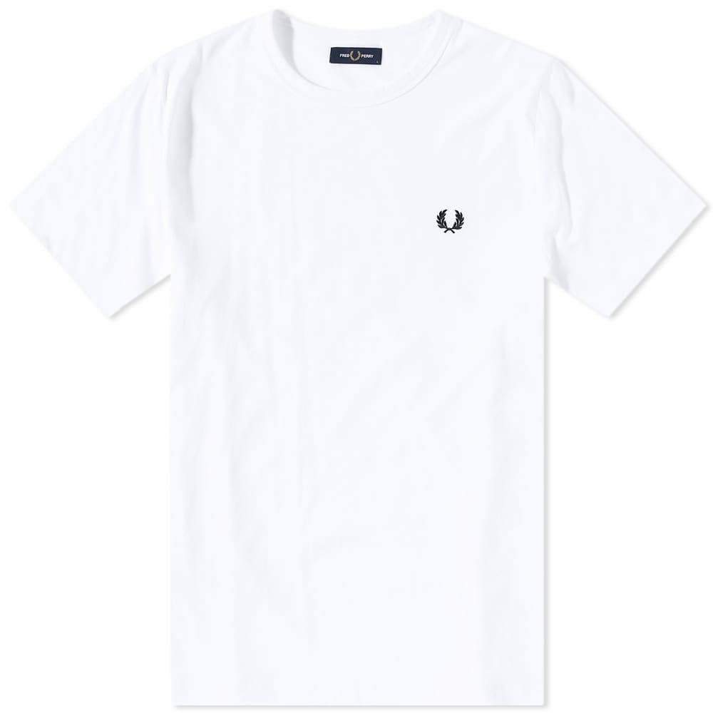 Fred Perry Ringer T-shirt, white