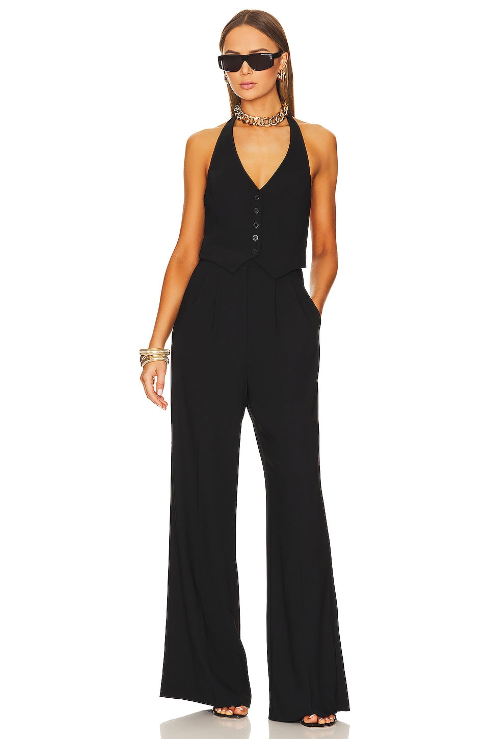 Amanda Uprichard Isadore jumpsuit, black