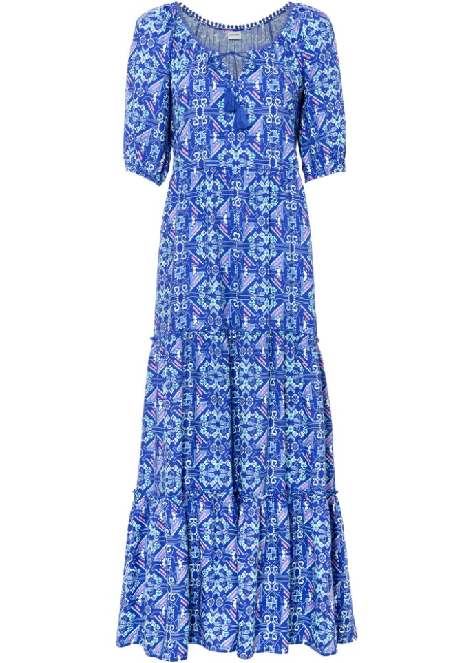 Bodyflirt Eco Viscose Printed Maxi Dress, Blue