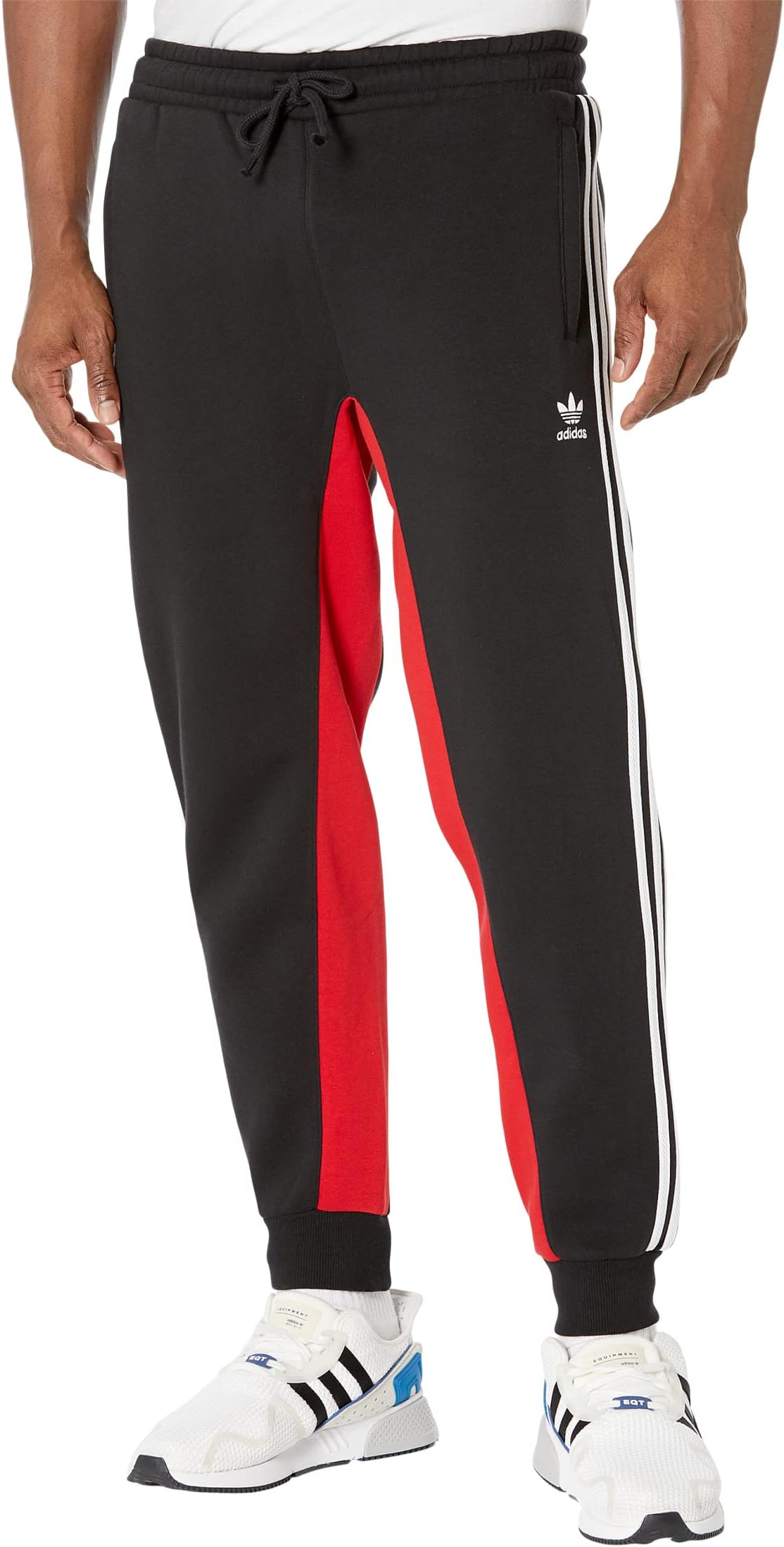 adidas Superstar Fleece Track Pants Black/Shadow Red