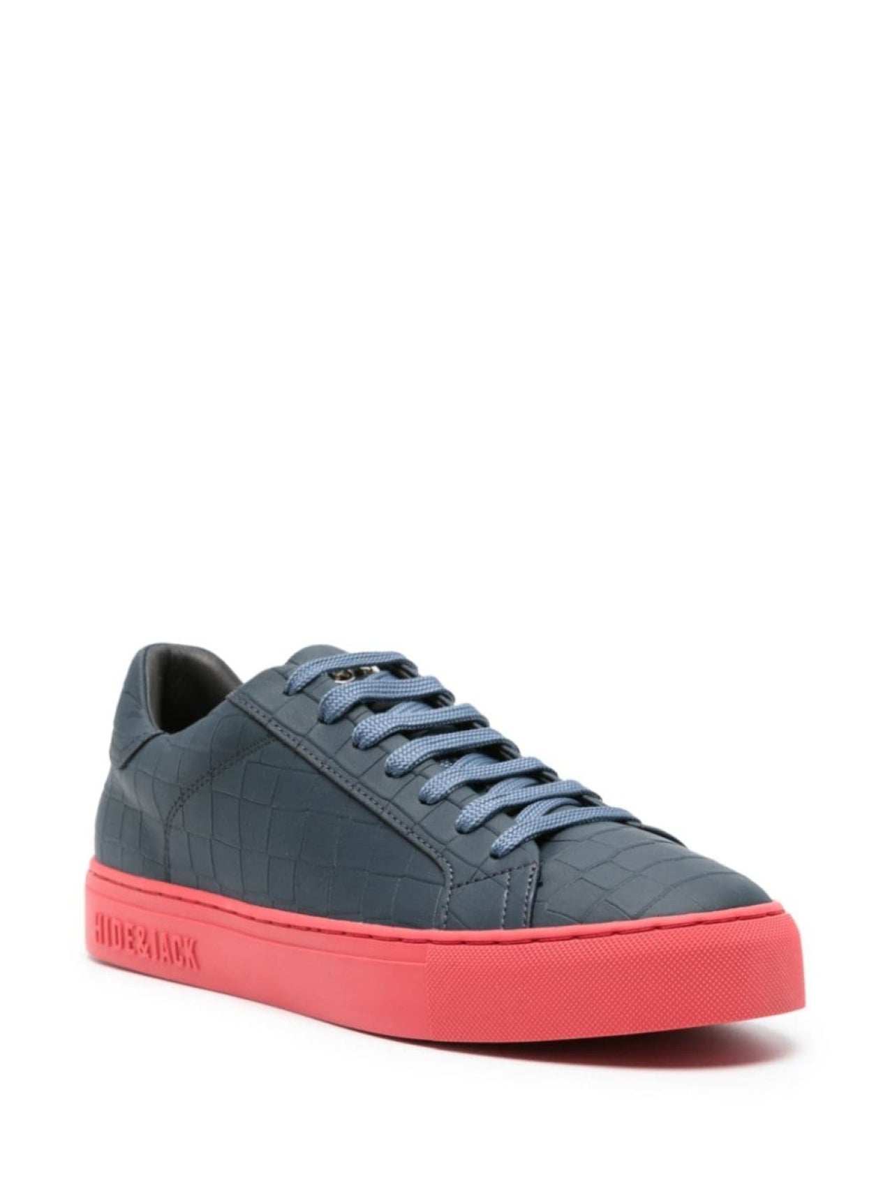 Hide&Jack Essence Croco Sneakers, Navy/Red