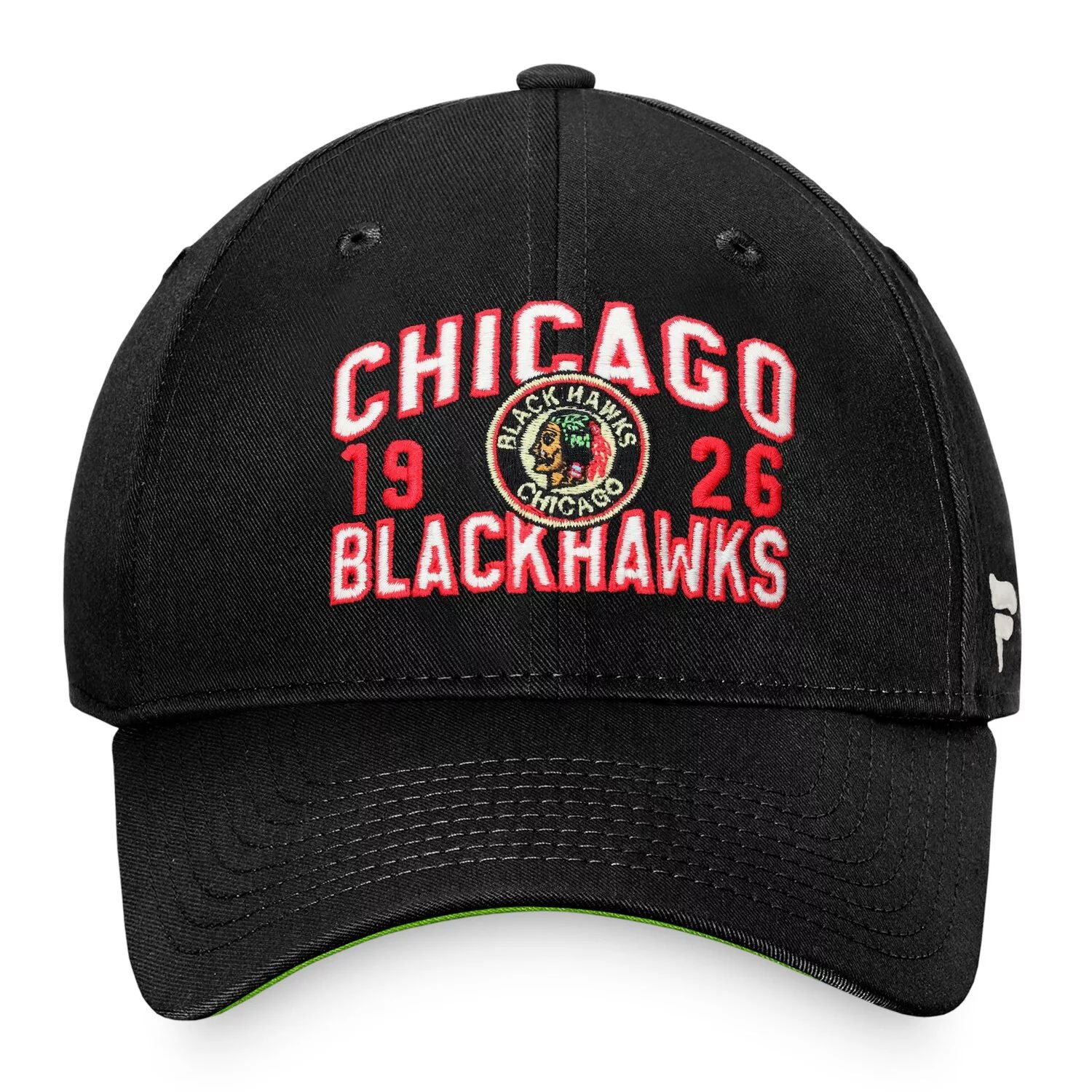 Fanatics Chicago Blackhawks True Classic Retro Men's Black Adjustable Logo Cap