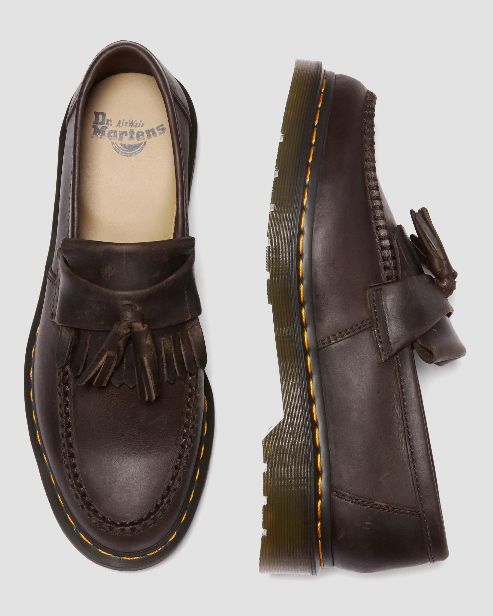 Adrian Crazy Horse Leather Tassel Loafers Dr. Martens