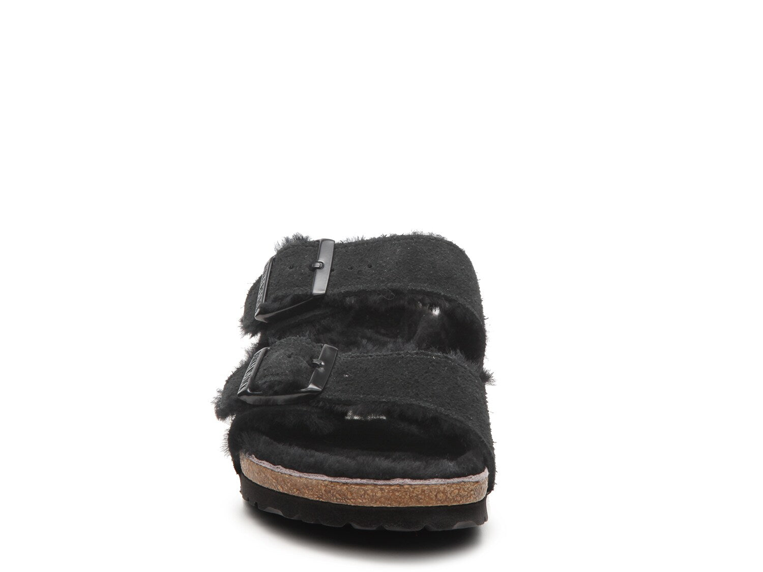 Women's Birkenstock Arizona Sheepskin Sandals, White/Black