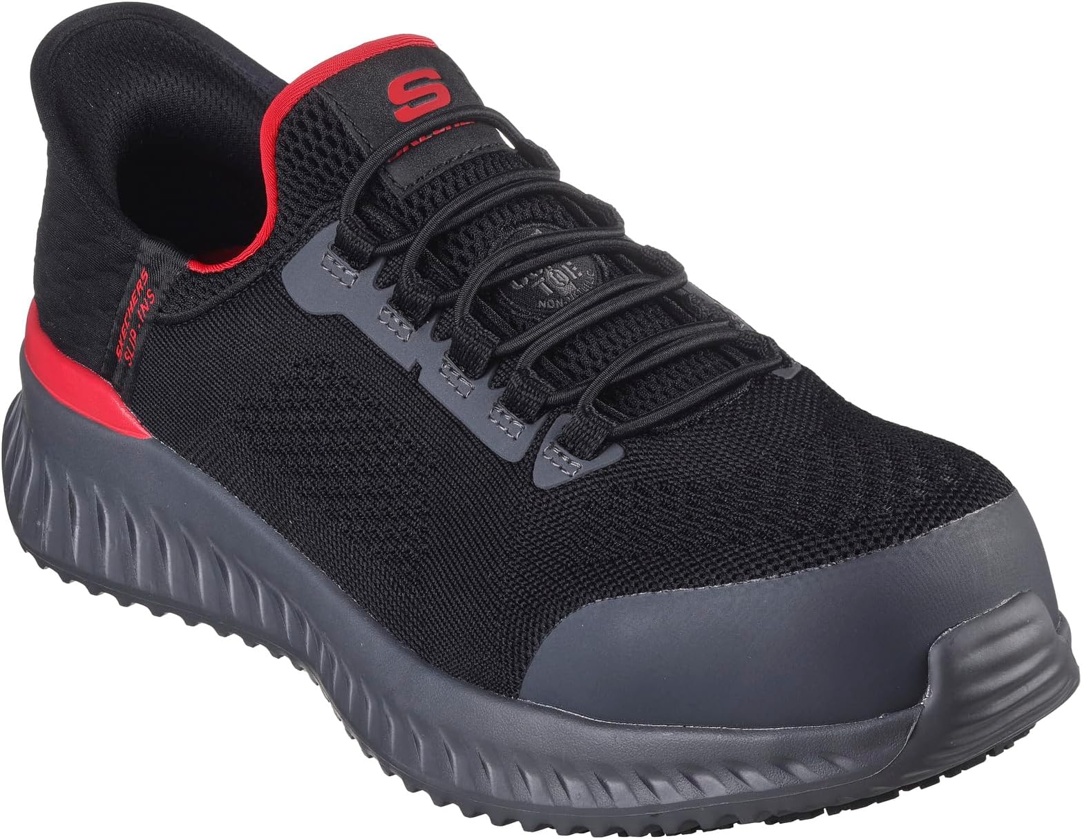 Work shoes with composite toe Tilido - Fletchit Comp Toe SKECHERS Work, black