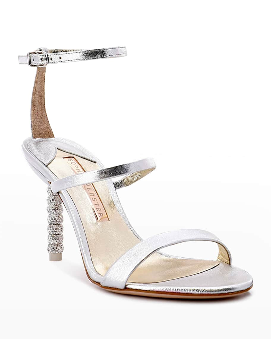 Sophia Webster Metallic Crystal Heel Rosalind Sandals