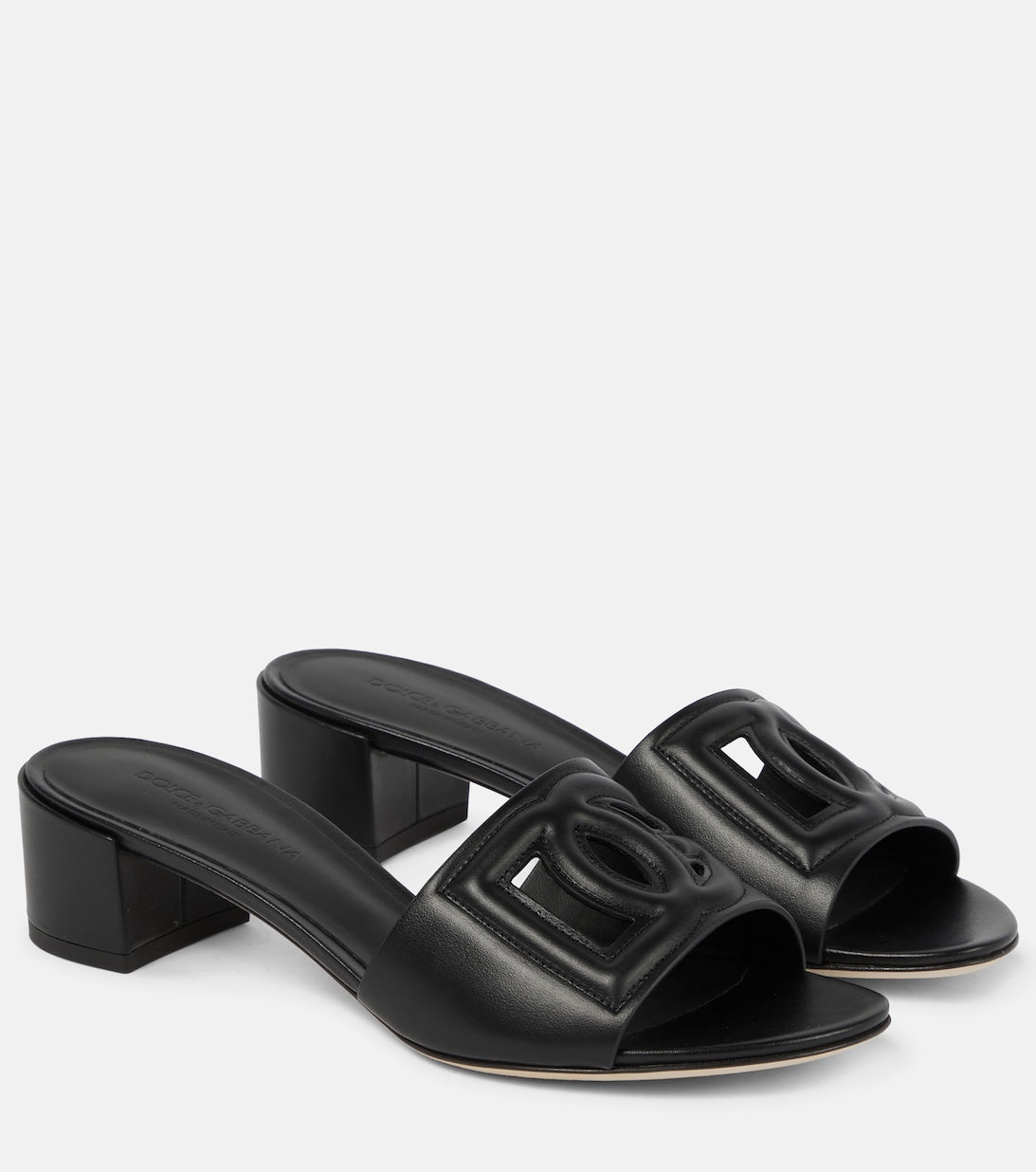 DG Dolce&Gabbana leather mules, black