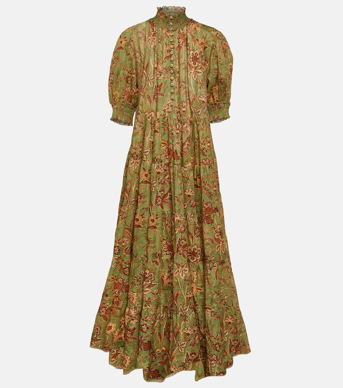 Zimmermann floral junie maxi dress, green