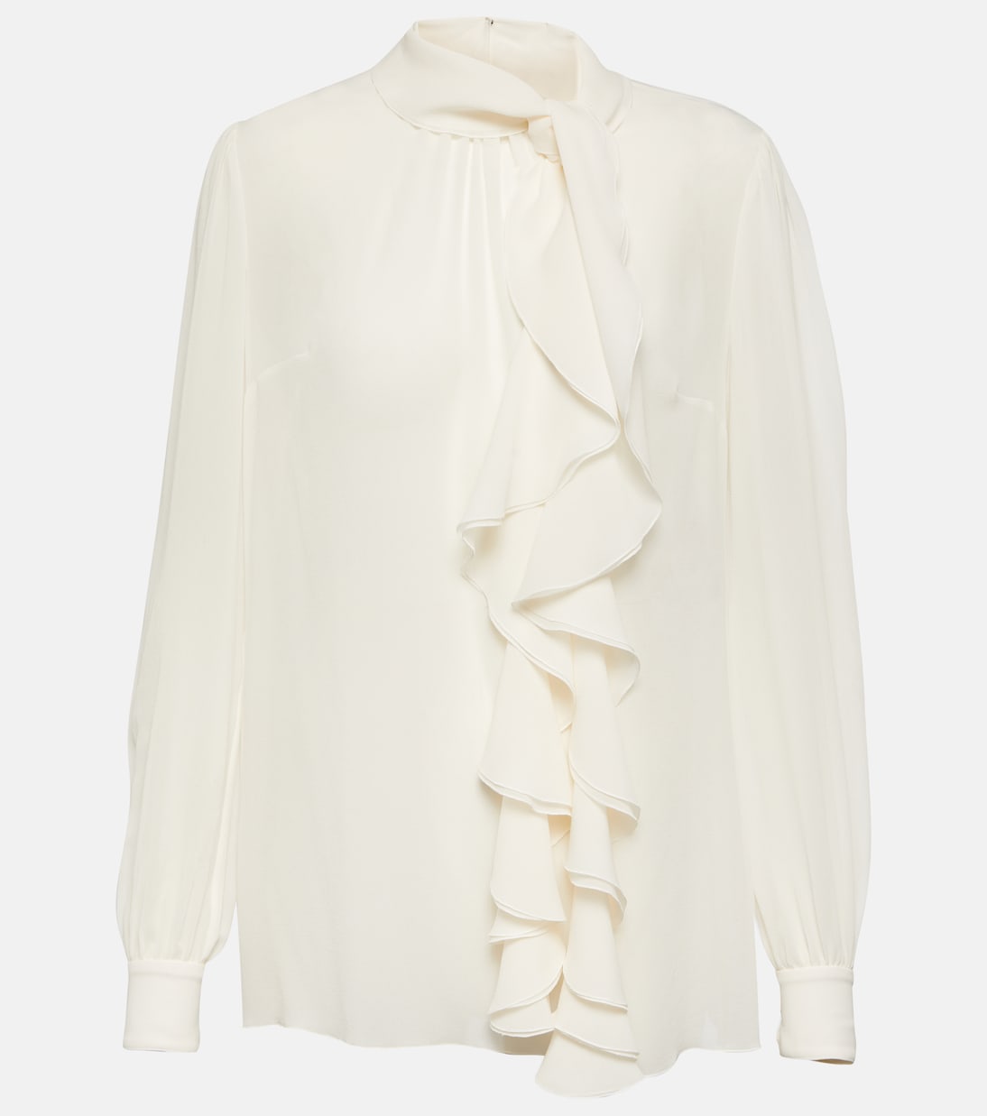 Silk blouse with ruffles Dolce&Gabbana, beige