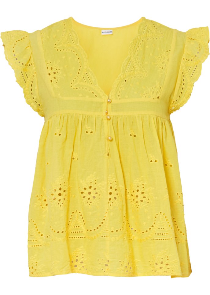 Bodyflirt slip-on blouse, yellow