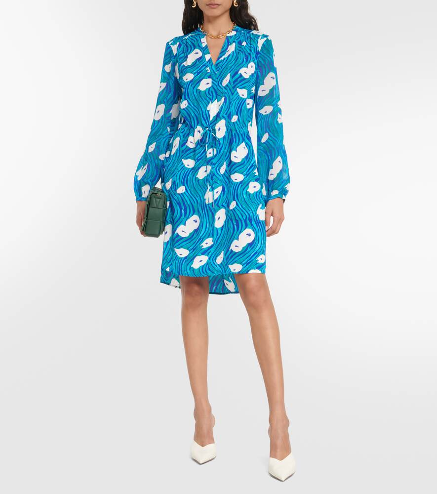 Mini dress with print DIANE VON FURSTENBERG, blue