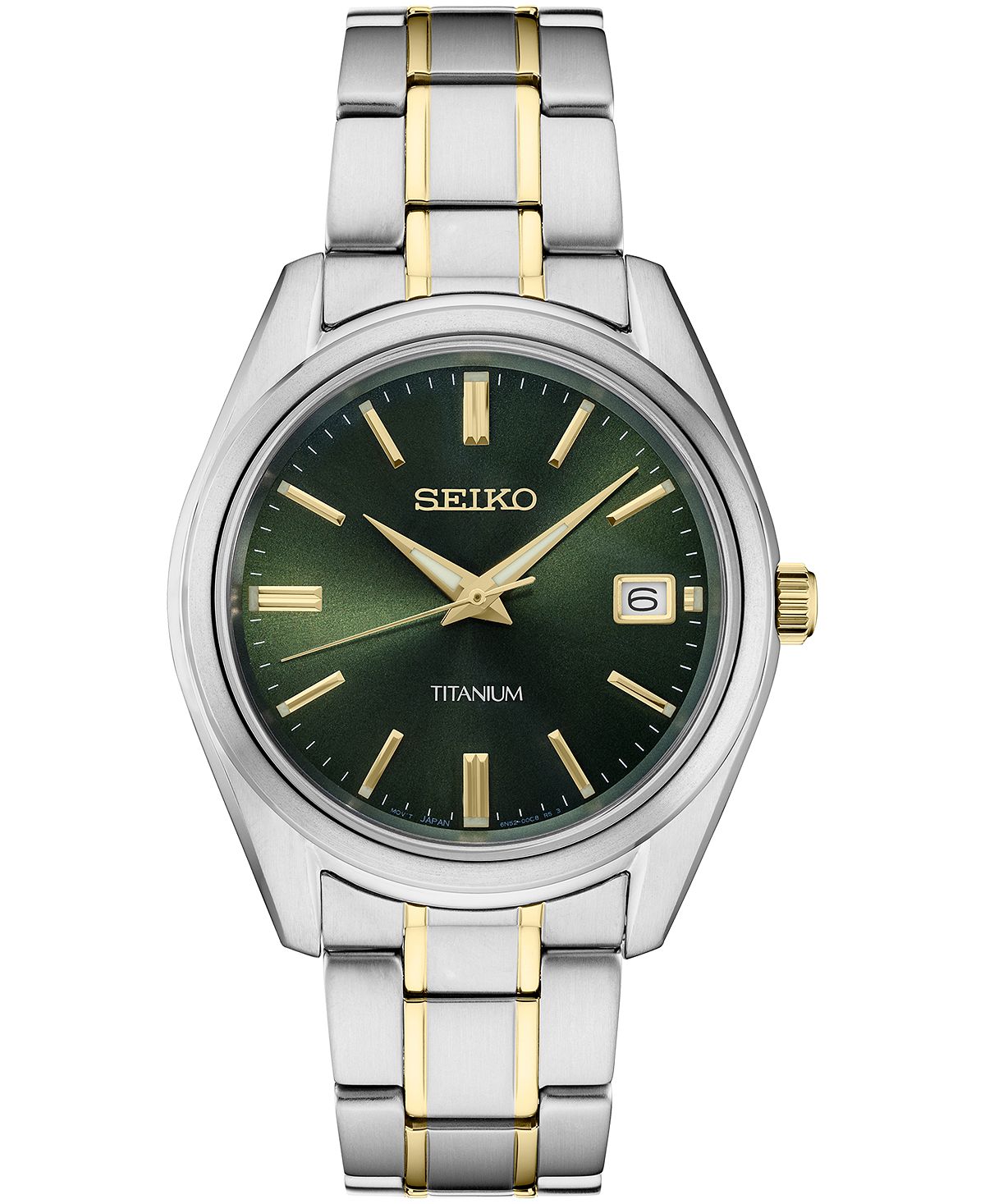 Seiko Men's Two Tone Titanium Bracelet Watch 40mm