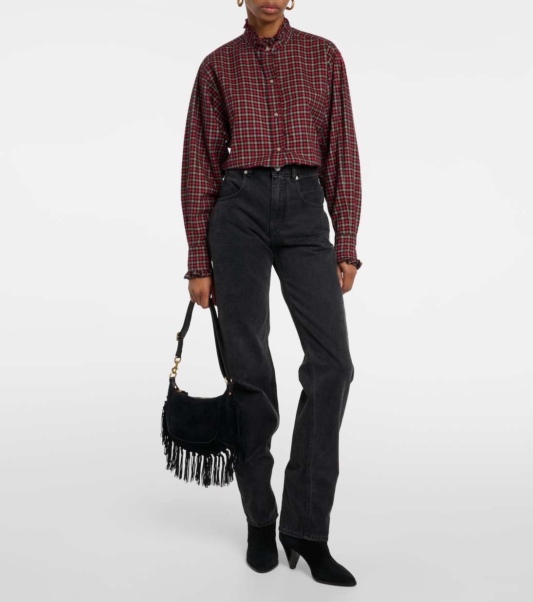 Saoli cotton poplin shirt in Marant Etoile check, multicolor