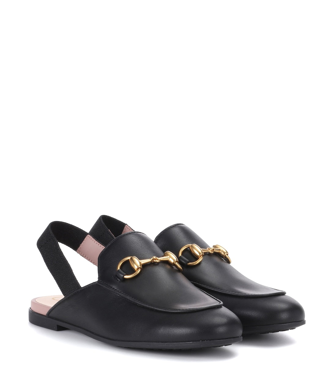 Princetown Gucci leather slippers, black