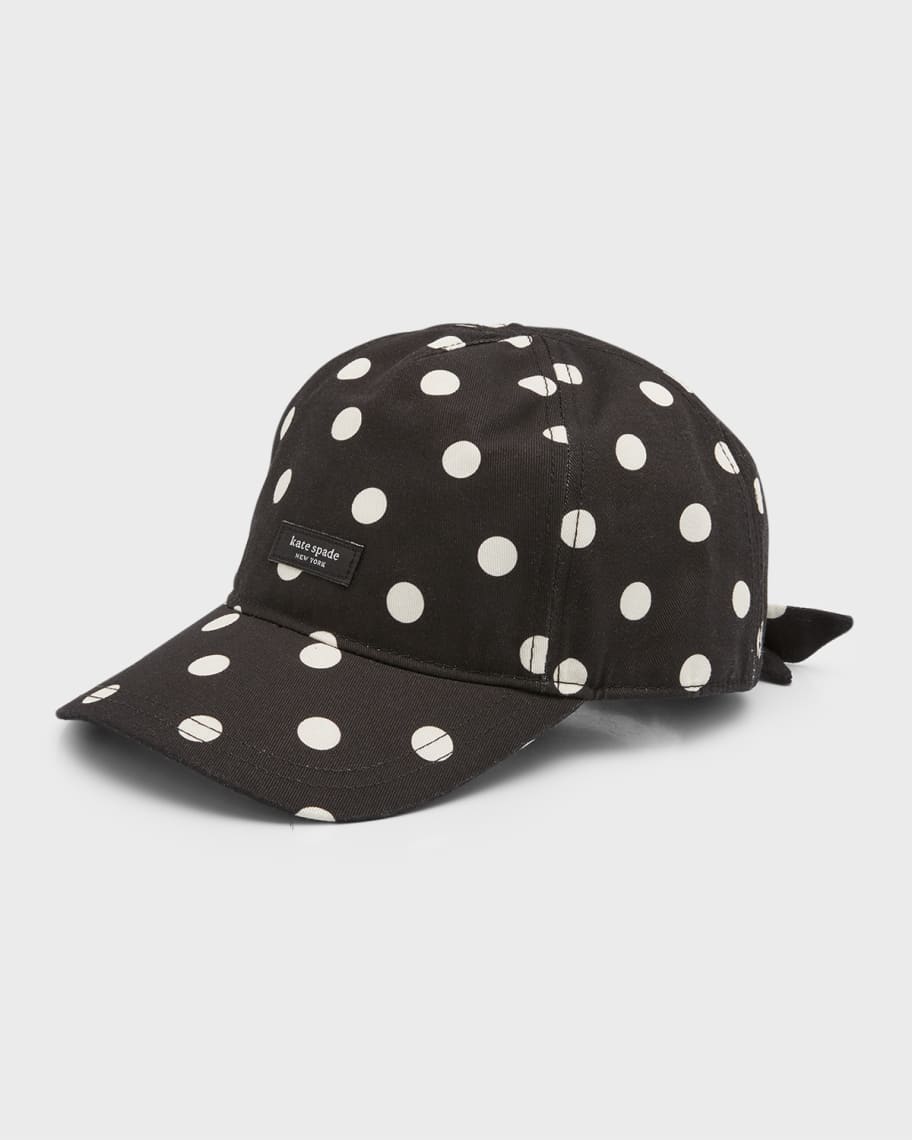 kate spade new york polka dot bow baseball cap