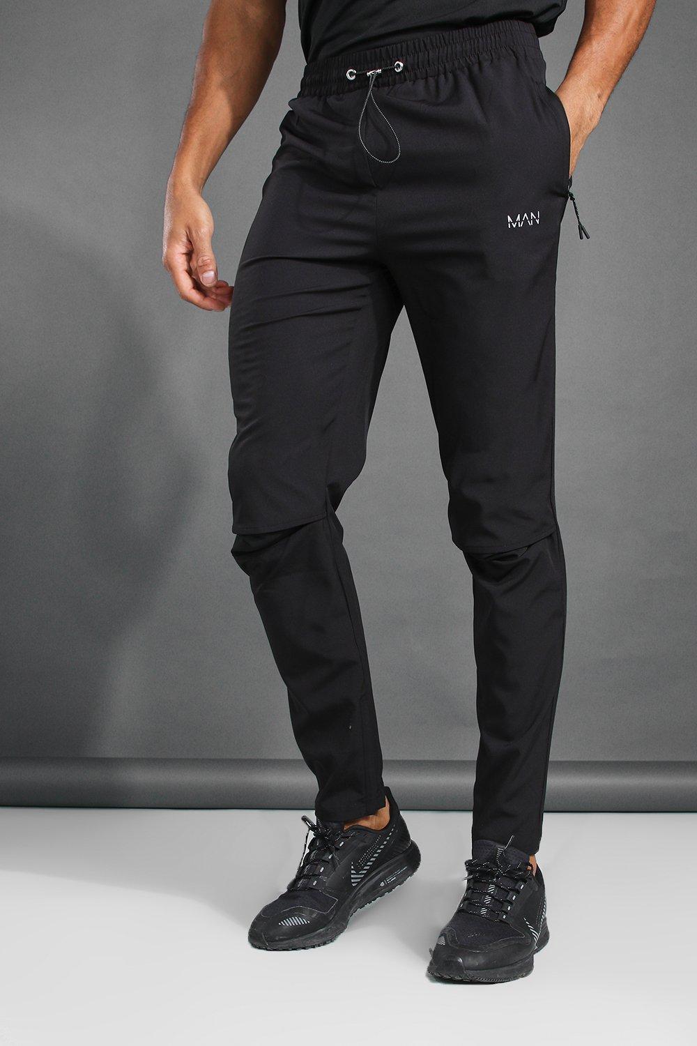 Boohoo man active gym wedged fit joggers, black