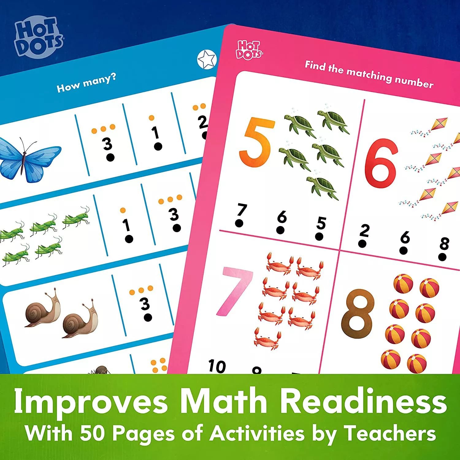 Educational Insights Hot Dots Interactive math book for preschool children "Let's Learn Math" Educational Insights