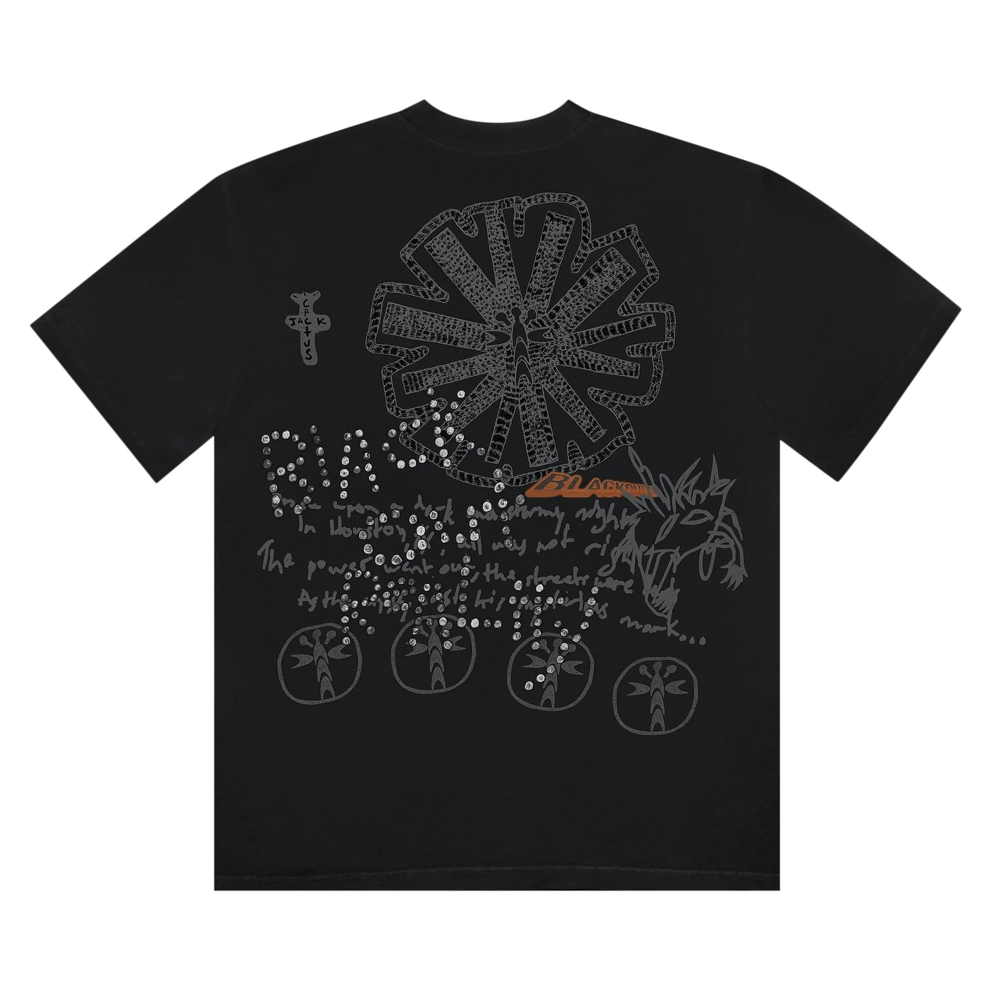 Travis Scott High Voltage Cactus Jack T-Shirt, Black