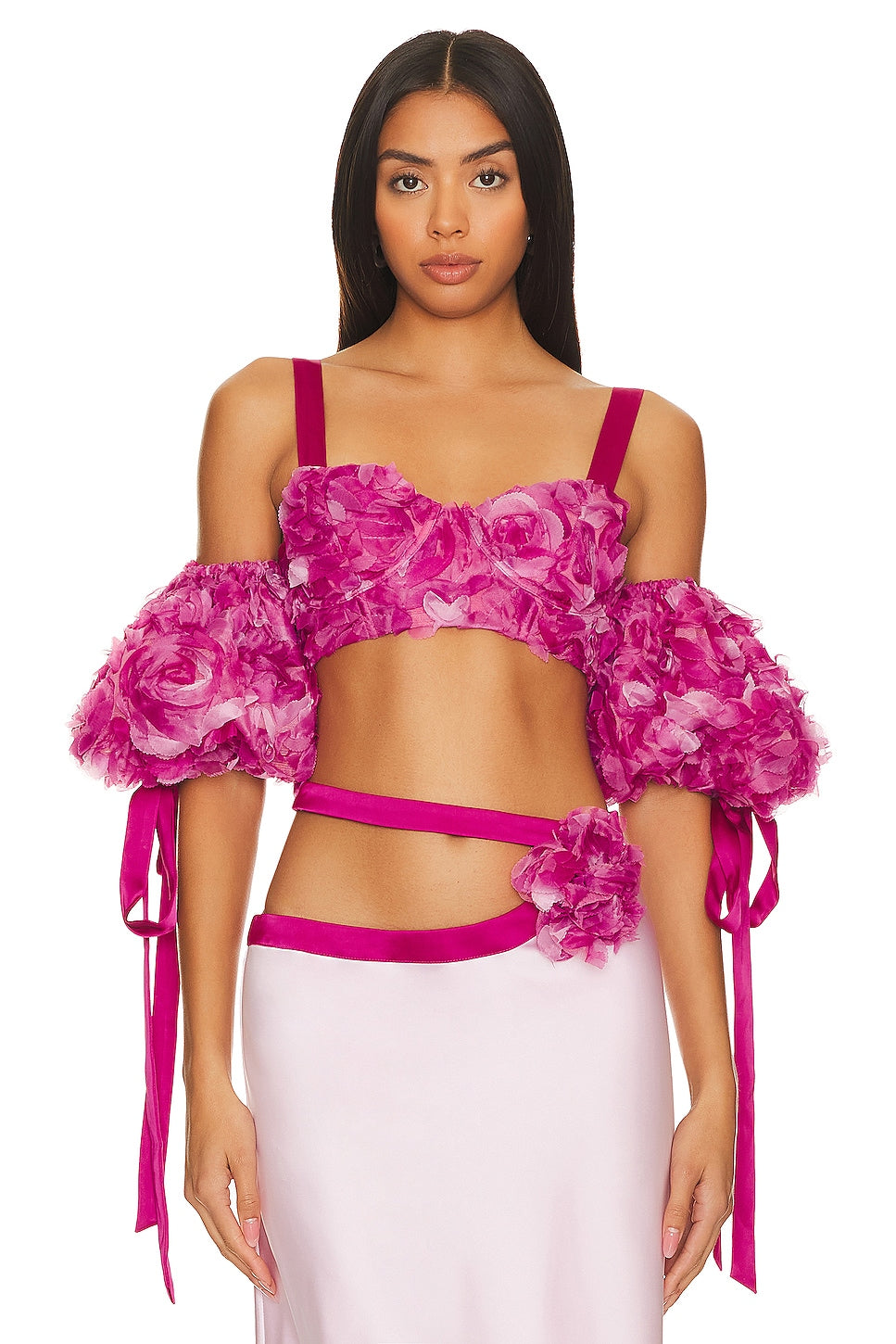 Top For Love & Lemons Autumn Crop, pink