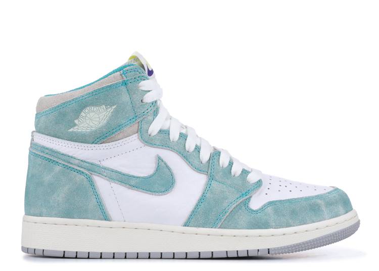 حذاء رياضي AIR JORDAN 1 RETRO HIGH OG GS 'TURBO GREEN'، باللون الأخضر