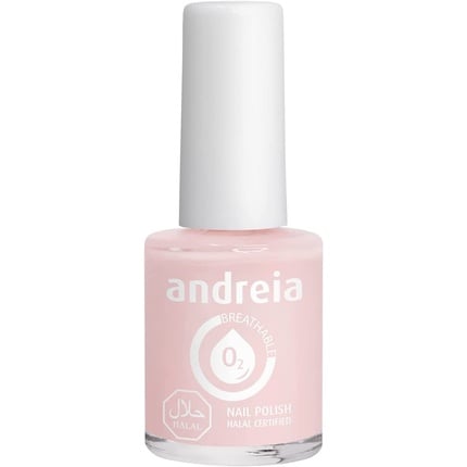 Breathable nail polish Andrea Halal, waterproof, glossy Vegan & Cruelty Free, 10.5 ml - Shade B19 Pink Andreia