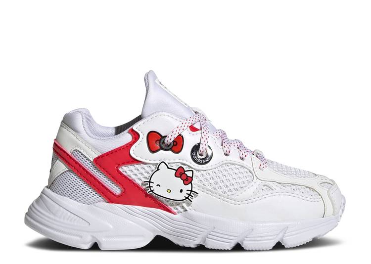 حذاء رياضي Adidas HELLO KITTY X ASTIR J 'WHITE VIVID RED' باللون الأبيض