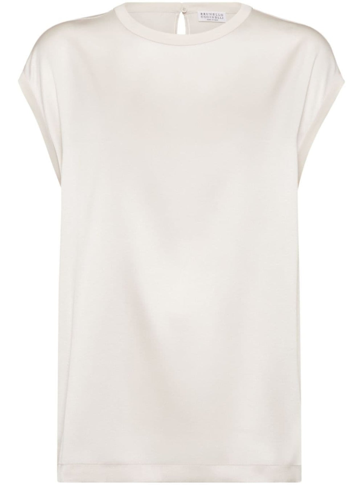 Brunello Cucinelli top with Monili decor, neutral color